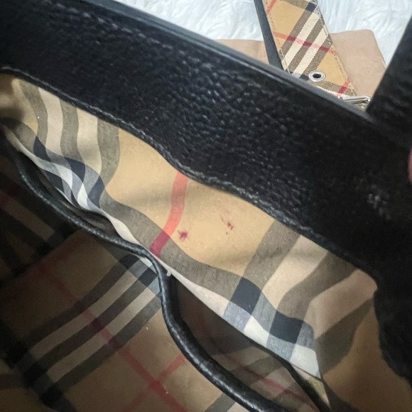Small Burberry black banner tote - Picture 8 of 14